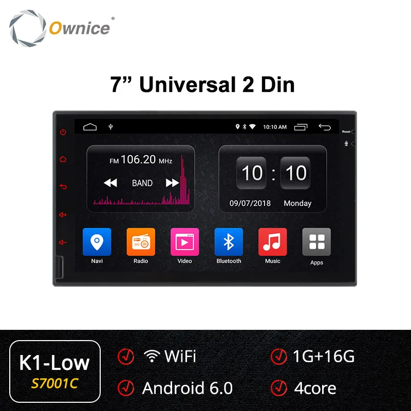 Ownice K1 K2 K3 Octa 8 ядерный Android 2G ram 32GB rom поддержка 4G LTE SIM сетевой Автомобильный gps 2 din универсальный автомобильный Радио dvd-плеер - Цвет: S7001 K1-Low