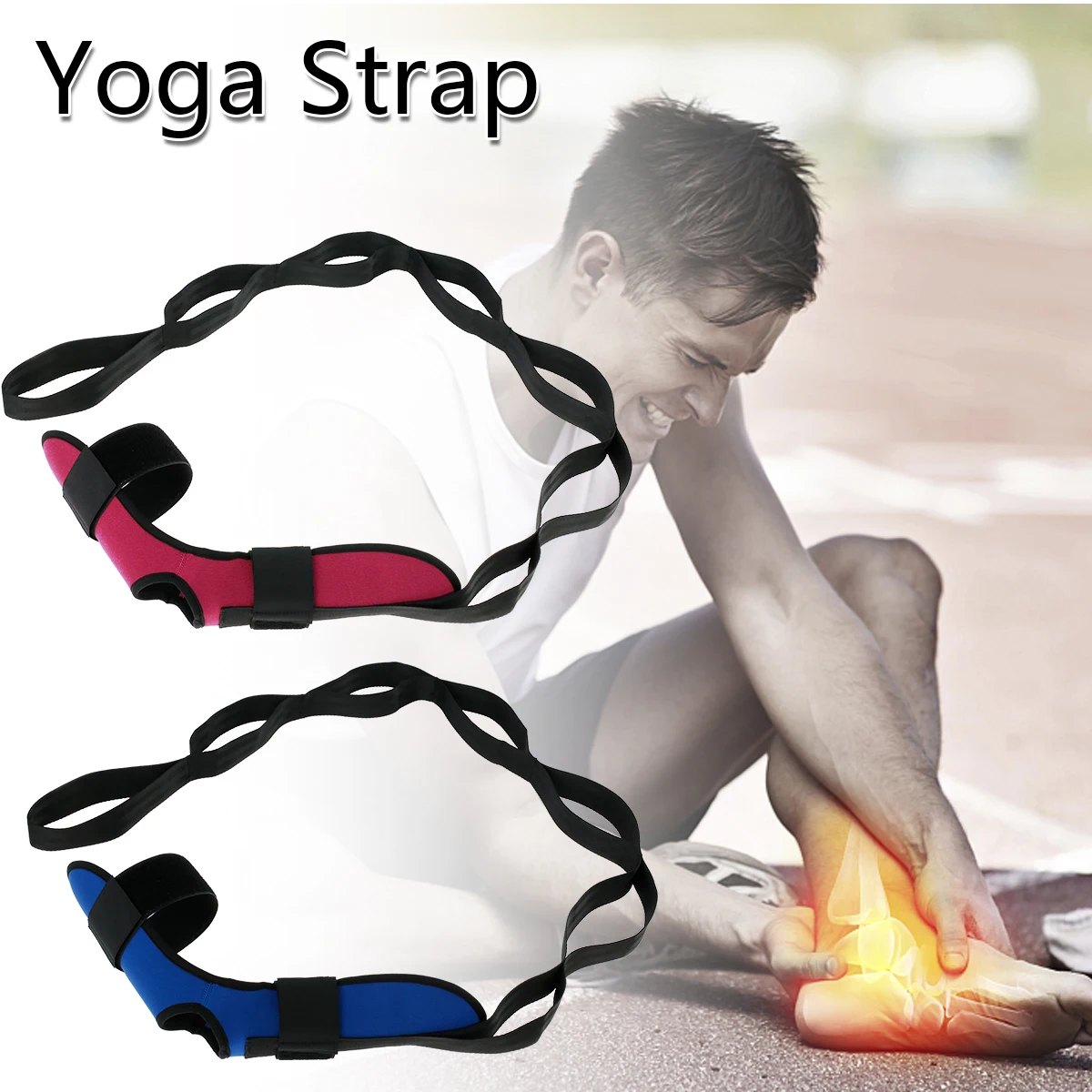 

Yoga Ligament Stretching 115cm Unisex Yoga Strap Foot Stretcher Stroke Hemiplegia Rehabilitation Strap Correction Braces Belt