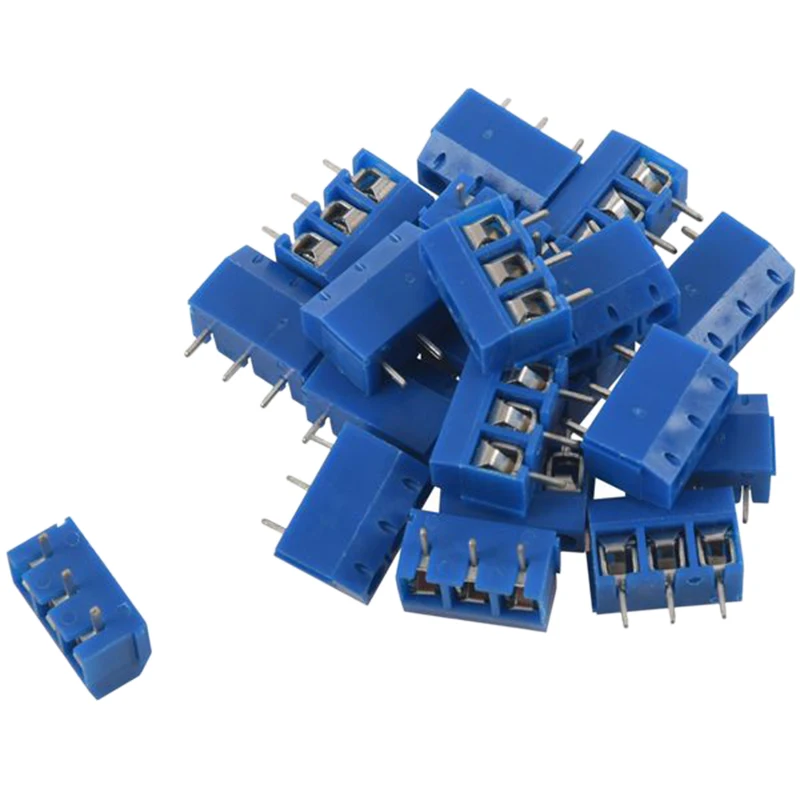 60 шт. 3P 5 08 мм Шаг 3Pin PCB крепление винтовой клеммный блок розетка полоски для Arduino