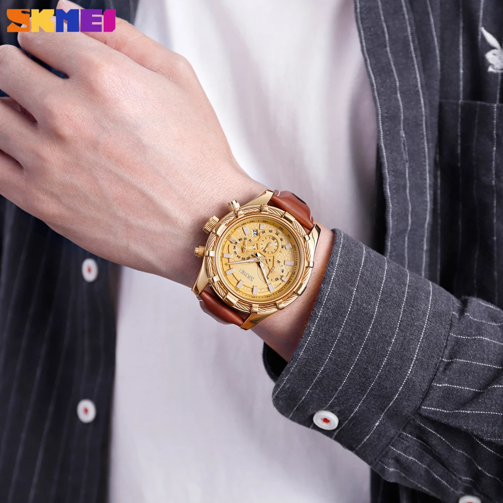 SKMEI Топ бренд класса люкс мужские часы спортивные секундомер Кварцевые