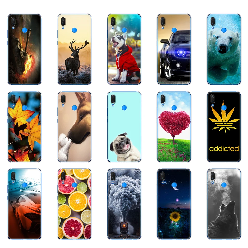 Силиконовый чехол для huawei Nova 3 3i 3e мягкий из ТПУ Nova3 nova3i INE LX2 LX9 задней панели
