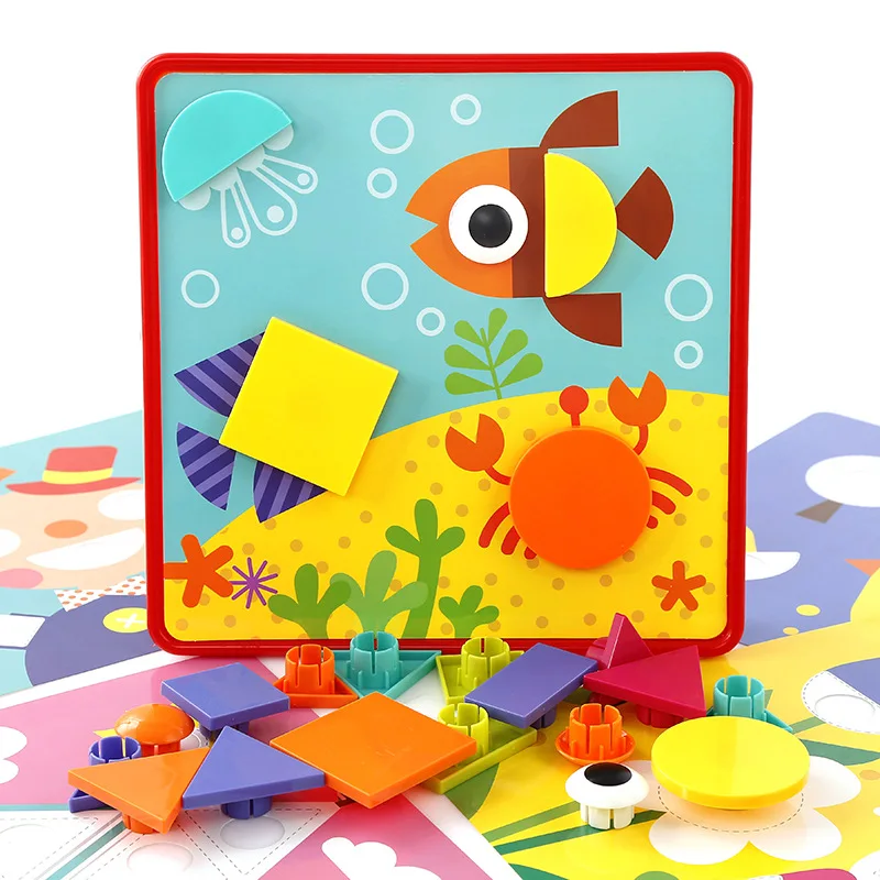 9 шт. детская интеллектуальная игрушка-пазл для детей 1-2-3 лет комбинация грибных