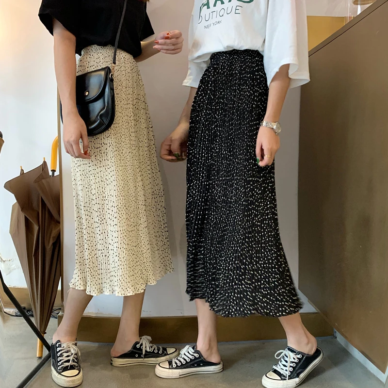 Плиссированные юбки для беременных винтажные шифоновые Регулируемая Талия