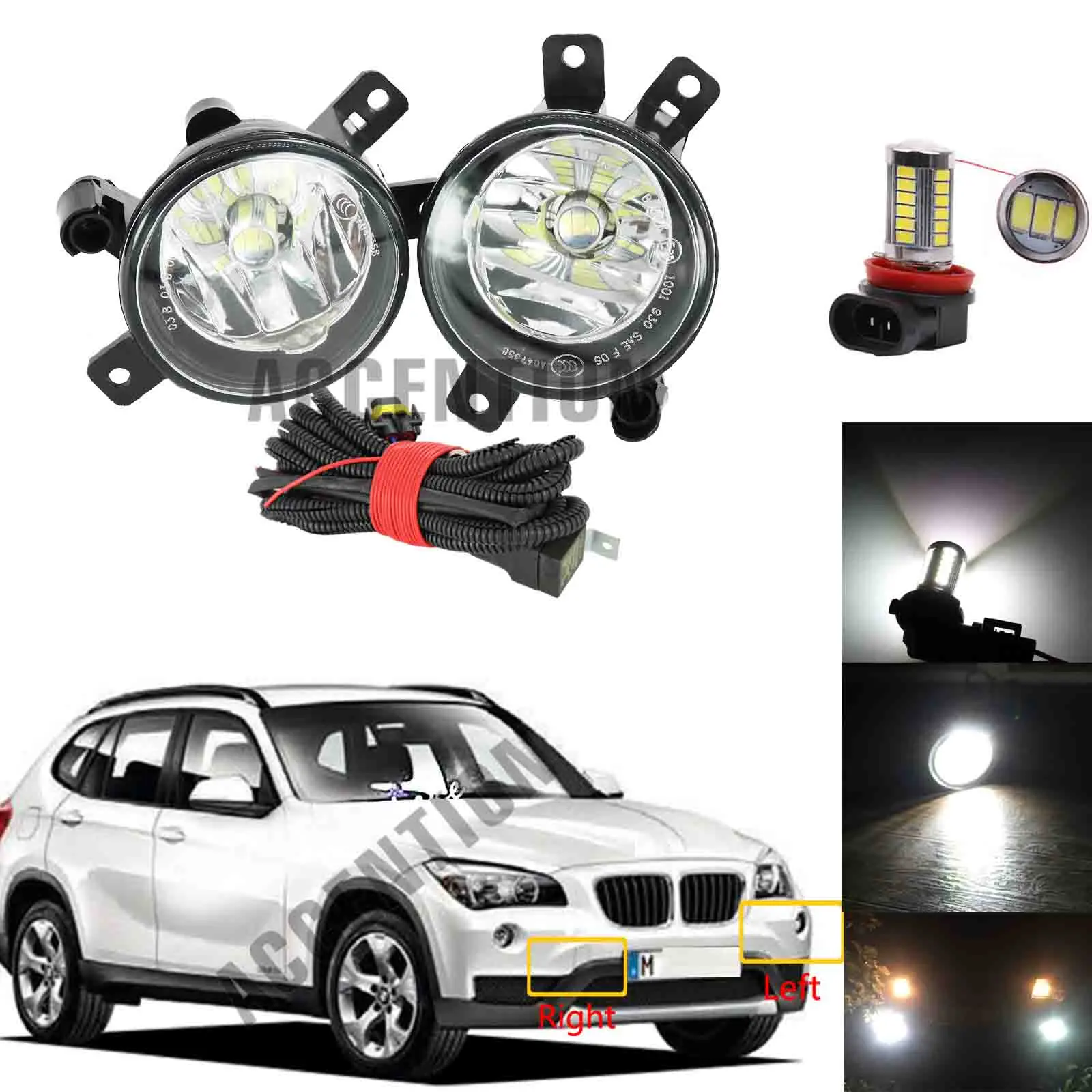 Front LED Fog Light Lamp Car Wire For BMW X1 E84 2009 2010 2011 2012 2013 2014 2015 | Автомобили и мотоциклы