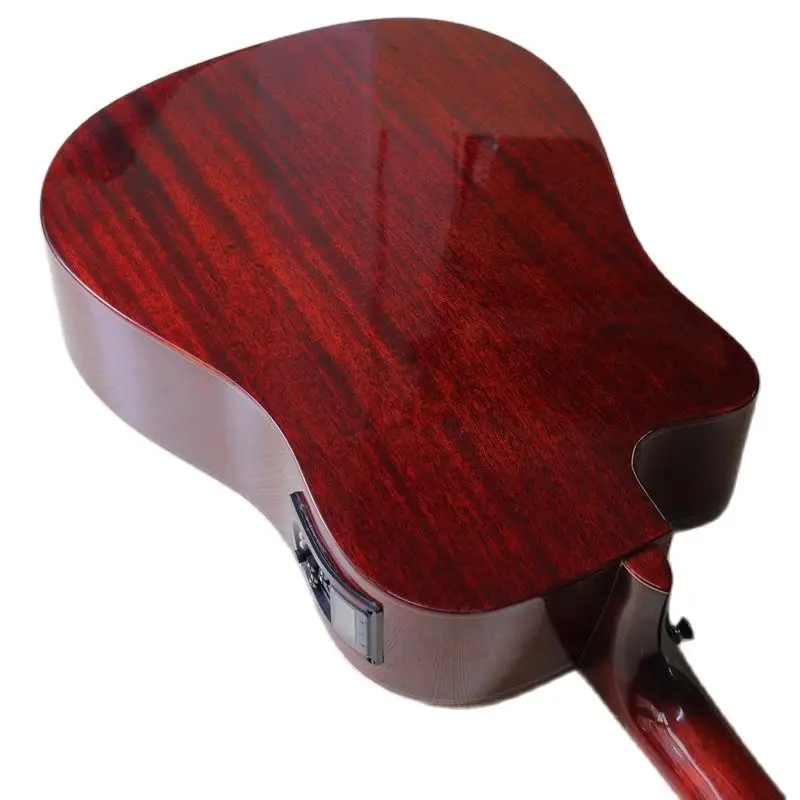 41 zoll vintage farbe elektrische akustische gitarre massive fichten holz top 6 string folk gitarre mit eq tuner funktion гита