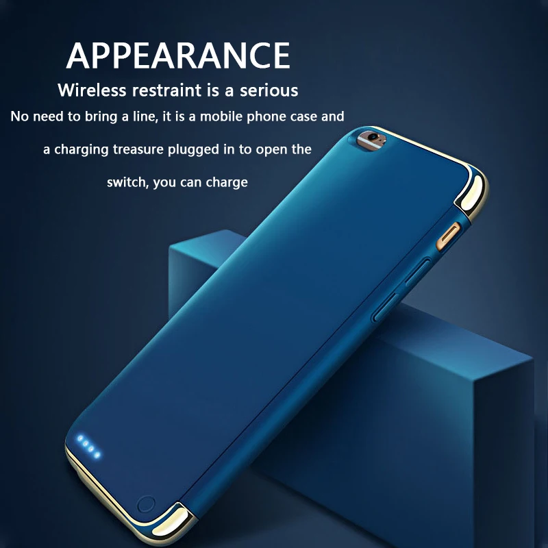 Ультратонкий чехол-аккумулятор для телефона iPhone 12 6 6s 7 8 с зажимом аккумулятор