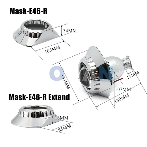 2,5 дюймовый биксеноновый проектор HID объектив для E46 ZKW M3 модификация фар автомобильный Стайлинг с использованием H1 лампы H7 H4 адаптер держатель аксессуары