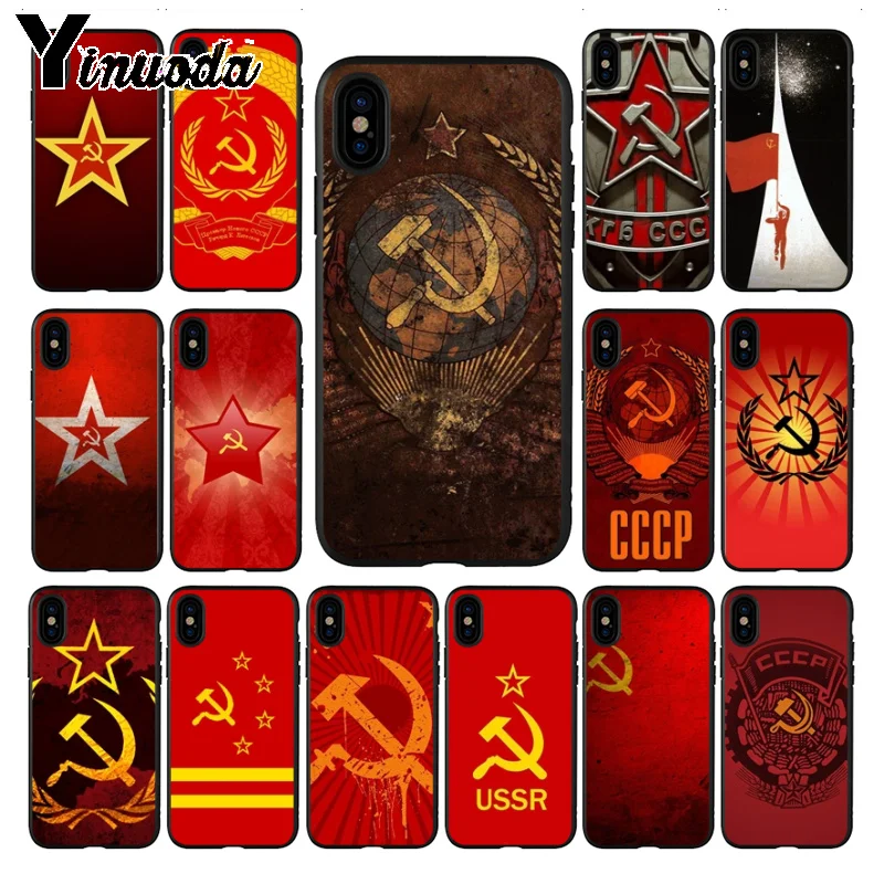 Чехол Yinuoda для телефона с принтом Советского Союза гранж флага iPhone 7plus X XS MAX XR 6S 7 8