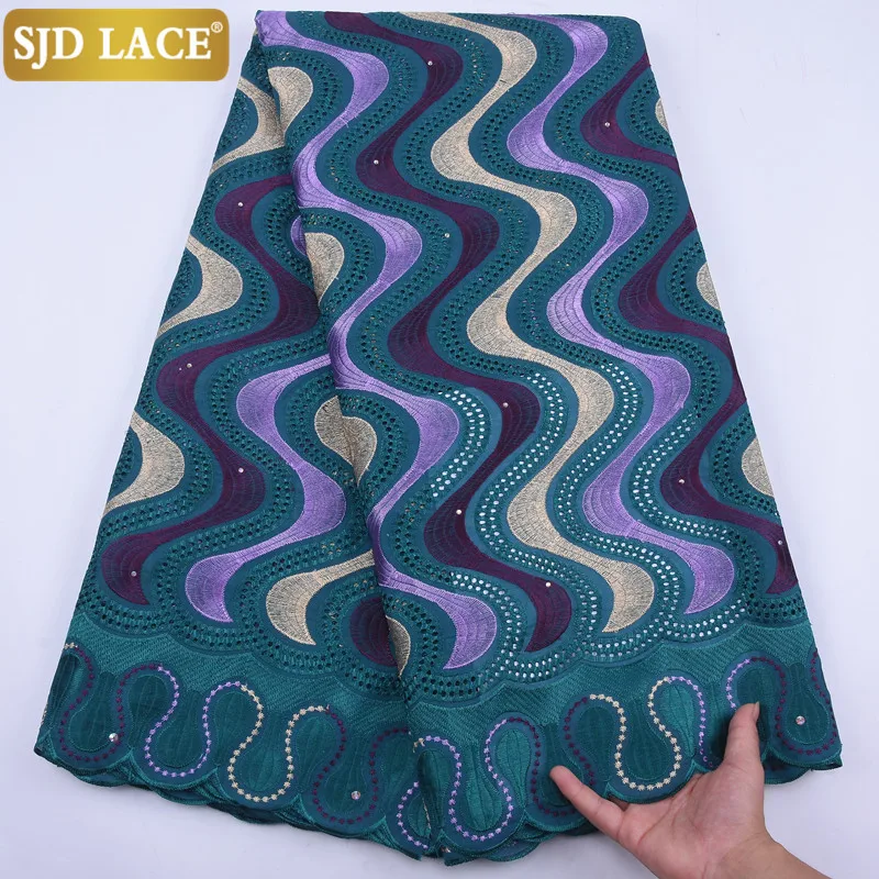 SJD кружевное коричневое Африканское сухое полотно с вышивкой швейцарская вуаль