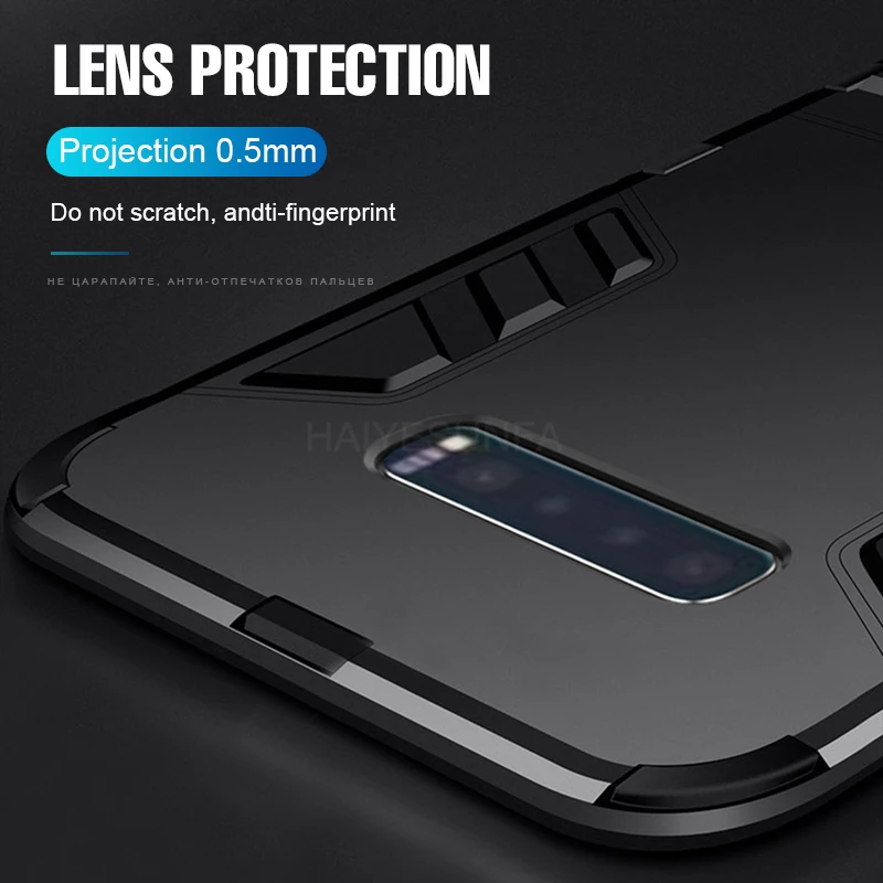 Luxury Armor Silicone Phone Case For Samsung Galaxy S10e S8 S9 Plus Magentic Ring Cuque Note 10 Pro 9 Shockproof Cover |