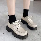 Женские туфли Лолиты в японском стиле, лакированная кожа, на платформе, толстая обувь в стиле Харадзюку, ботинки в стиле панк с круглым носком