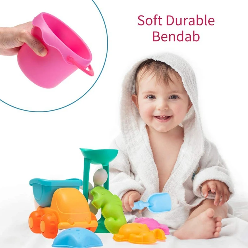 

9 PCS Kids Beach Toys Water Wheel Moulds Truck Bucket Beach Shovels Rakes Tool Kit for Outdoor Indoor Summer Beach Toys