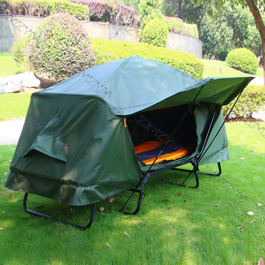 Online Einzelne Aus-Boden Zelt Doppel-Schicht Anti-Sturm Reise Outdoor Zelt Verdickt Oxford Tuch Warme Wandern Camping Zelt