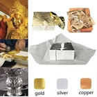 14x14 см 100 шт. ремесло золочение имитация блестящее золото серебро медь бумага из фольги для золочения мебели линии стены хобби рукоделие