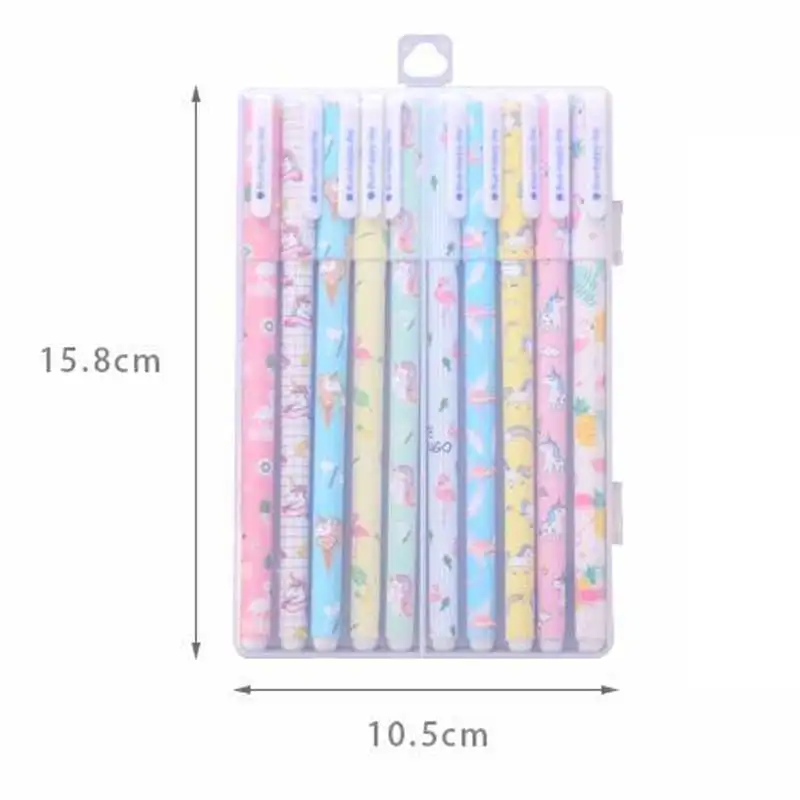 

10 Pcs/Set Cute Colored Gel Pen 0.38mm Pens For School Primary School Student Dedicated Stationery Small Fresh Watercolor Tools