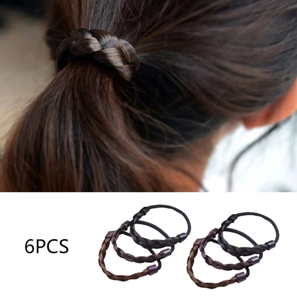 6 шт. Женская эластичная резинка для волос прически конский хвост | Шиньоны и