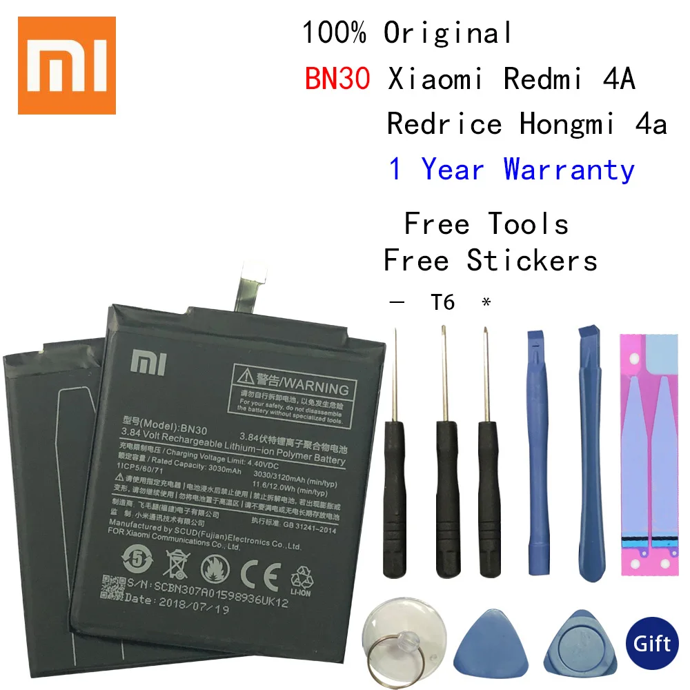 Аккумулятор BN30 на Xiaomi Redmi 4A литий полимерная сменная батарея 4A|Аккумуляторы для