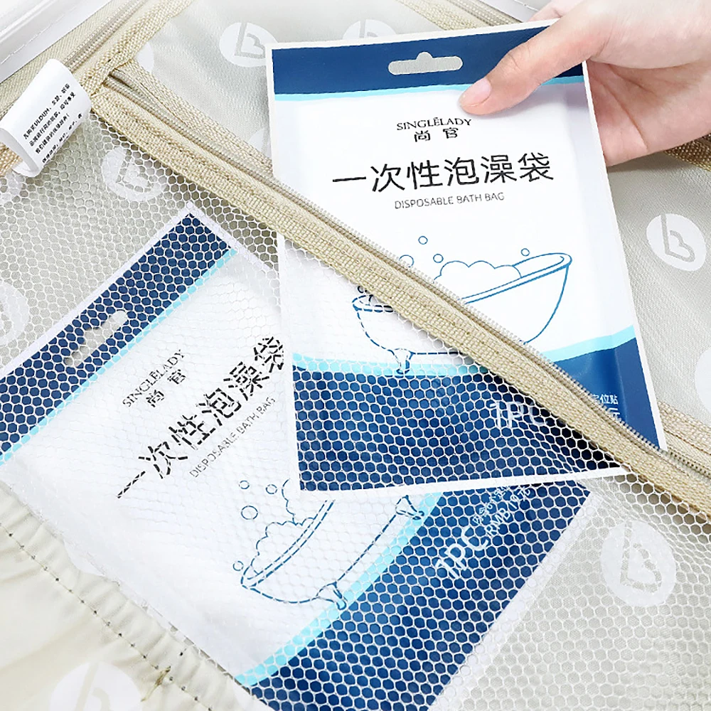 Дорожная портативная одноразовая сумка чехол для ванны пленка всей семьи отеля