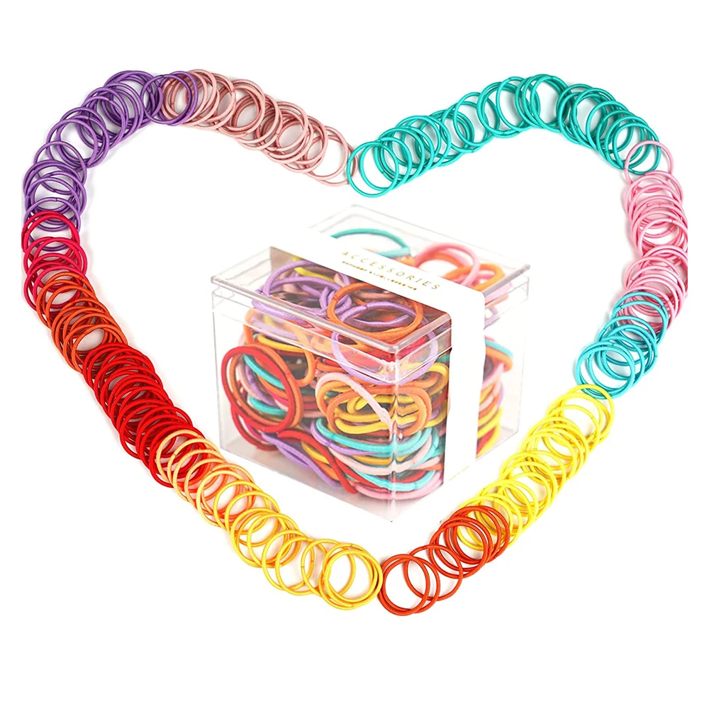 

50/100/200PCS 2.5CM Tiny Elastic Hair Bands Girls Rubber Bands Accessories 1 Inch for Kids Children Hair Ties Ropes Little Gifts