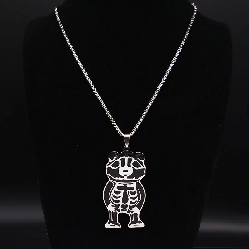 Женское Ожерелье из нержавеющей стали ожерелье серебристого цвета с черной