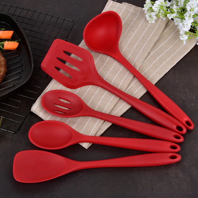 

5Pcs/Set Silicone Spatula Cooking Utensil Kitchen Accessories Tools Kitchenware DIY Baking Tool Cooking Kitchen Utensils