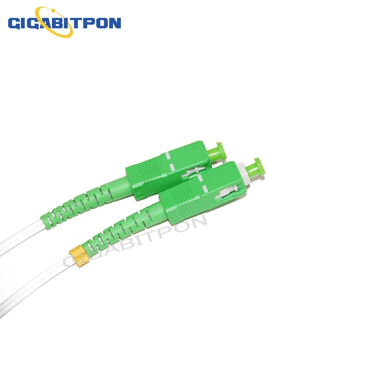 SC-SC FTTH outdoor 4 steel 2 single-mode core fiber optic jumper 2 SC/UPC-2SC/APC connector drop cable white sheath 10M-500M