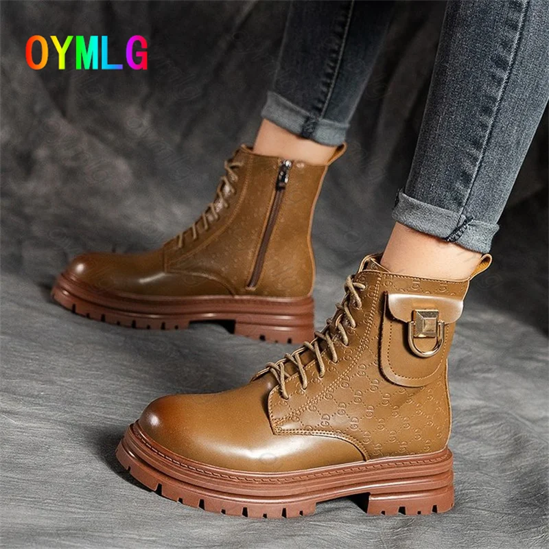 

Martin boots women's autumn and winter 2021new wild thick-soled fried street short boots single boots women shoes platform shoes