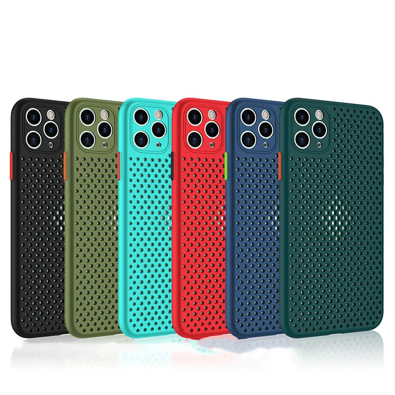 

Ultra Slim Soft Heat Dissipation Hollow Silicone Phone Case For iPhone 11 Pro Max XR XS X 7 8 6 6S Plus SE 2020 Back Cover Shell