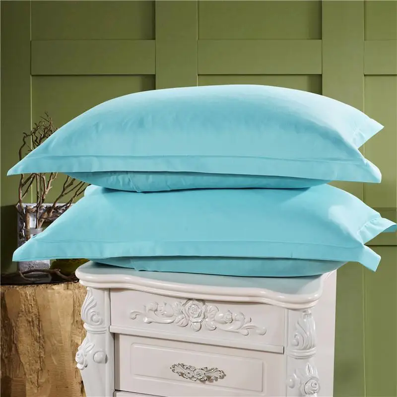 

Pillow Case Solid Color 100% Polyester Pillowcases Brief Style Pillow Case Cover 1 Piece