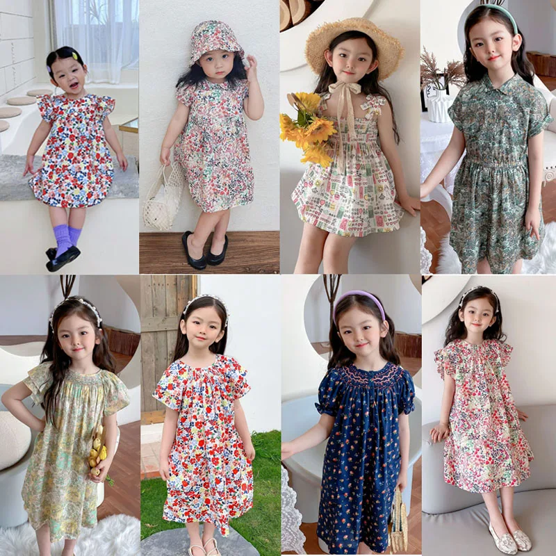 

Предварительная продажа отгрузки в середине июня 2021 BP, новое летнее платье для девочек летние платья с принтом для детей Детская одежда Кор...