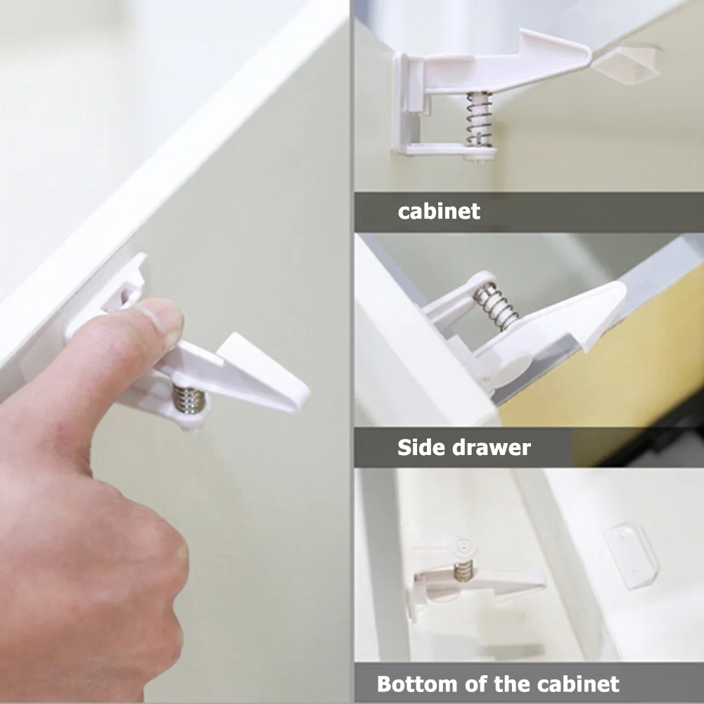 10 шт. креативные безопасные замки для детей пластиковые ящиков дверей шкафов