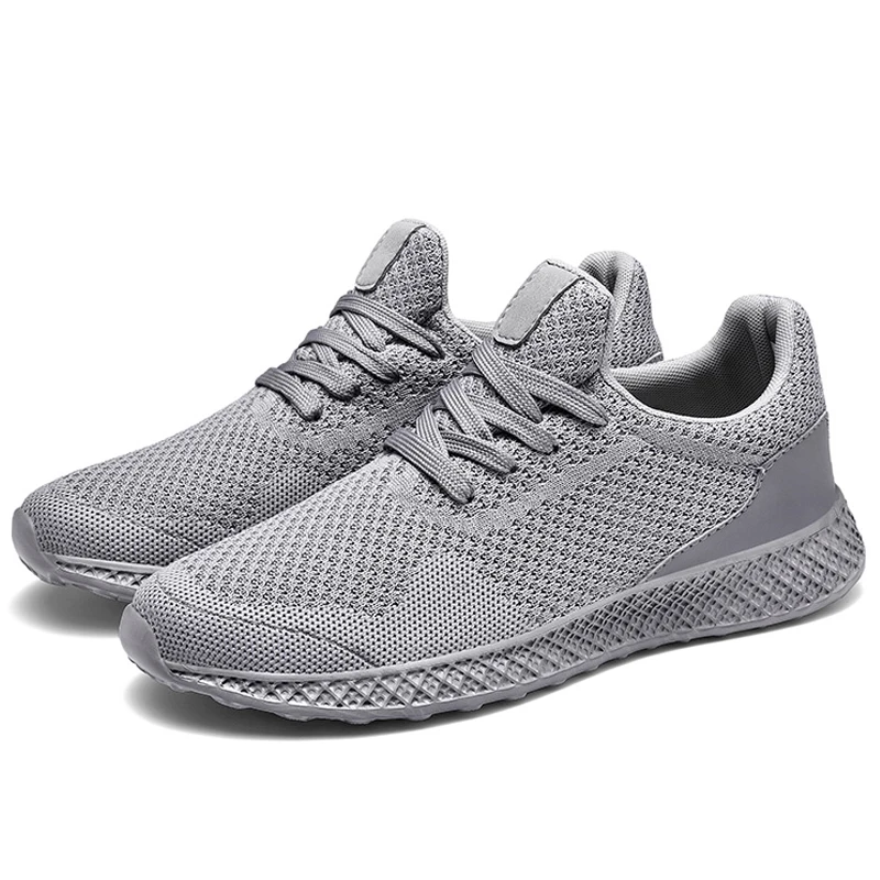 Мужские дышащие кроссовки из сетчатого материала черные или серые | Спорт и