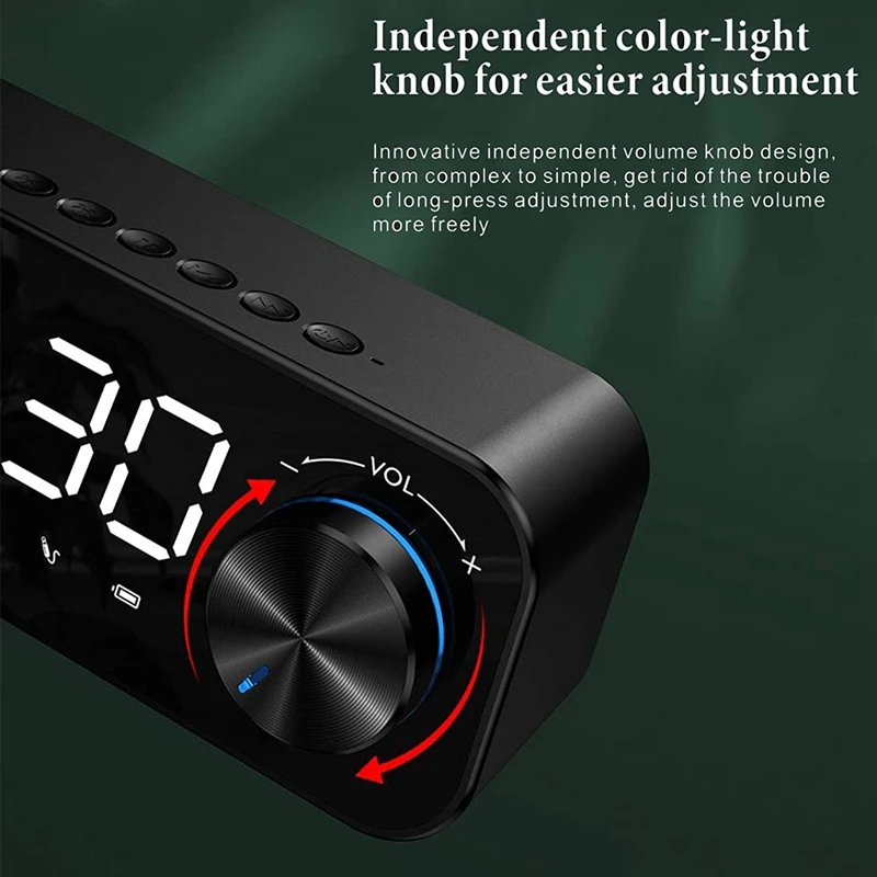 Беспроводной Bluetooth светодиодный будильник динамик поддержка TF карты FM радио