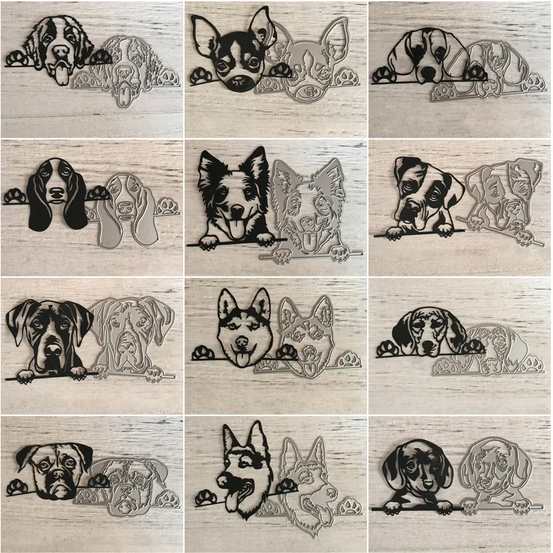 

Puppy Dogs Metal Cutting Dies Stencil Scrapbooking DIY Album Stamp Paper Card Embossing Decor Craft New Dies for 2021
