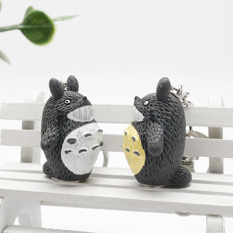 

Cute Totoro Animal Keyring for Men or Women Keychain Women Anime Trinket Metal Key Chains Car Bag Pendent Charm Accessory