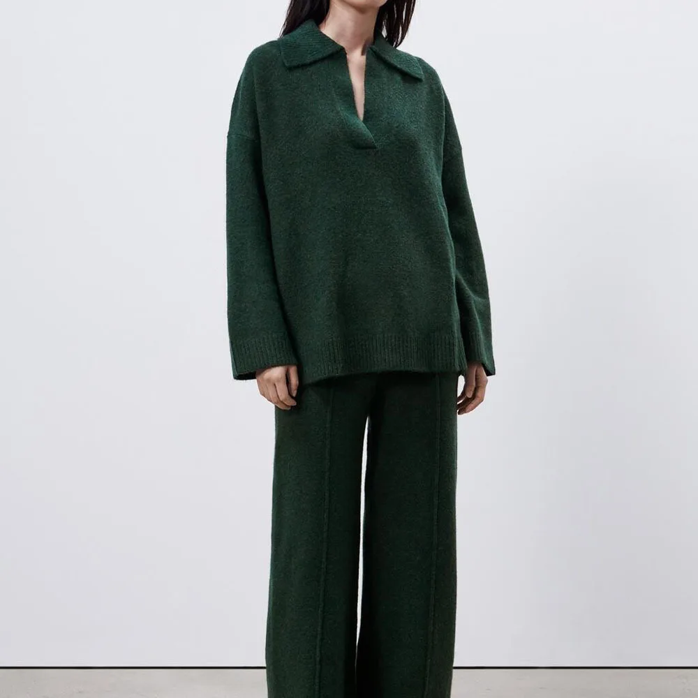 

Women Knitted Suit Winter Tracksuit Women Sweater Pants Set Outfit Pullover Trouser 2pcs Sets Womens Outfits Loose Jogging