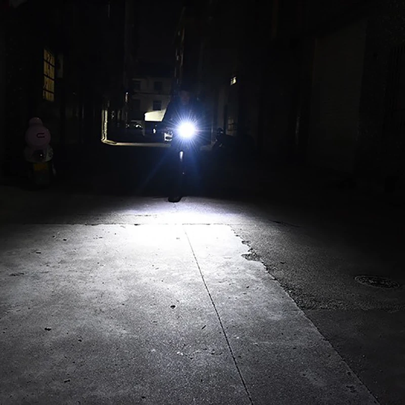 

Waterproof Bicycle Light USB Charging Bike Front Light Flashlight Handlebar Cycling with Horn Speed Meter LCD Sn