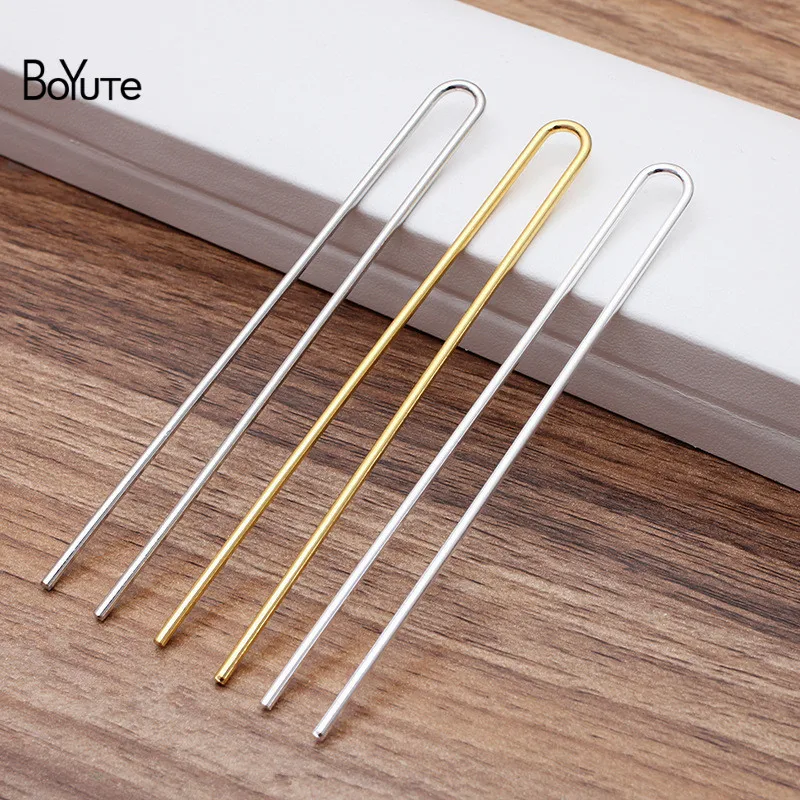 

BoYuTe (50 Pieces/Lot) 110*11*2MM Iron Metal U-shaped Hair Fork Hairpin Jewelry Materials Diy Handmade Hair Accessories Parts