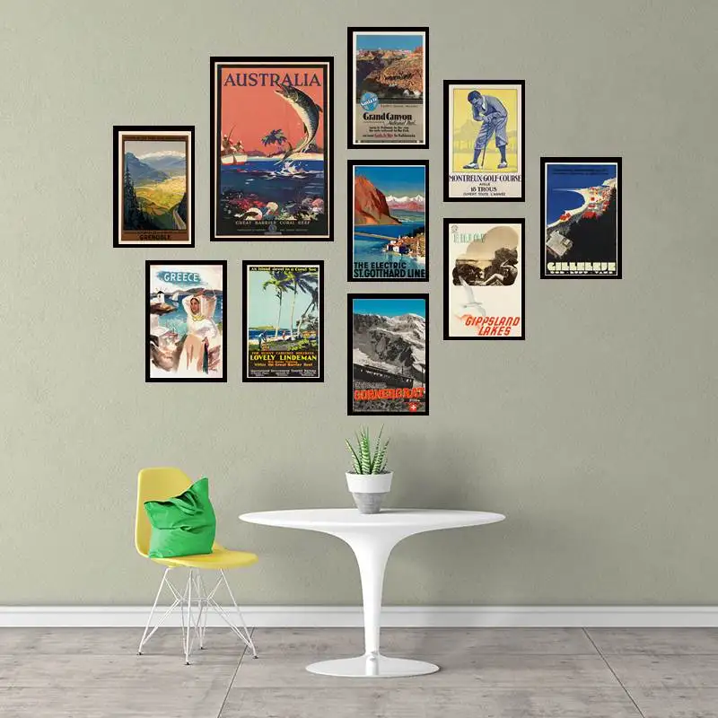 

Golf Great Barrier Reef retro Travel scenery Wall Art Decor Vintage Poster (1) Canvas Wall Art for Bedroom Home Decorations