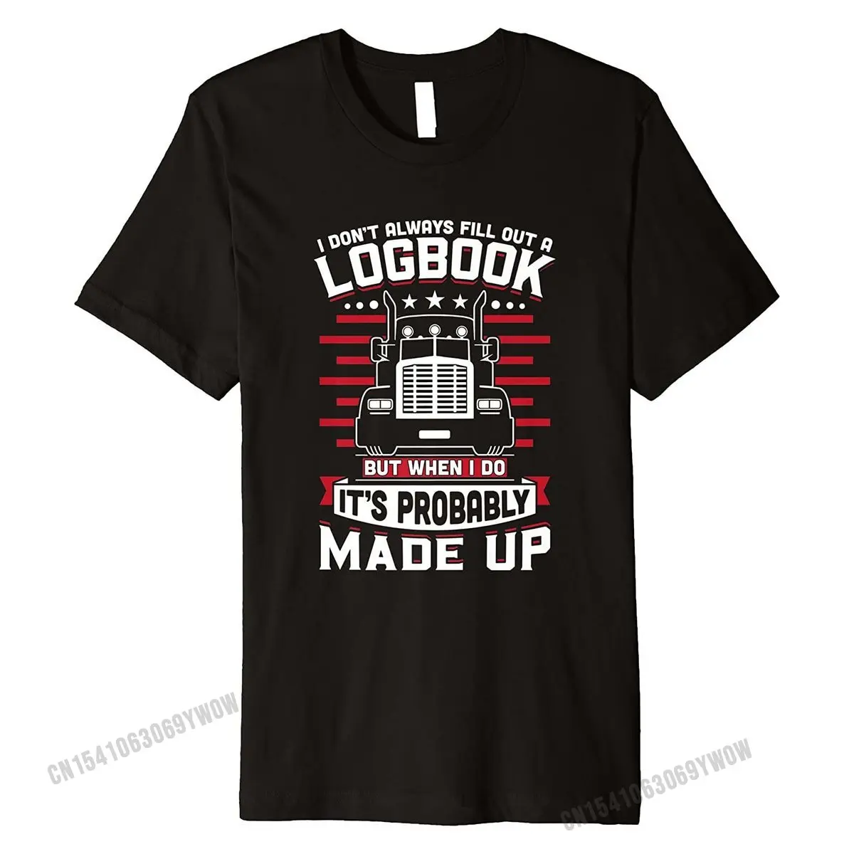 

Funny Trucker Logbook Truck Driving Gift Tractor Trailer Premium T-Shirt Cotton Men T Shirts 3D Printed Tops & Tees Funny Custom