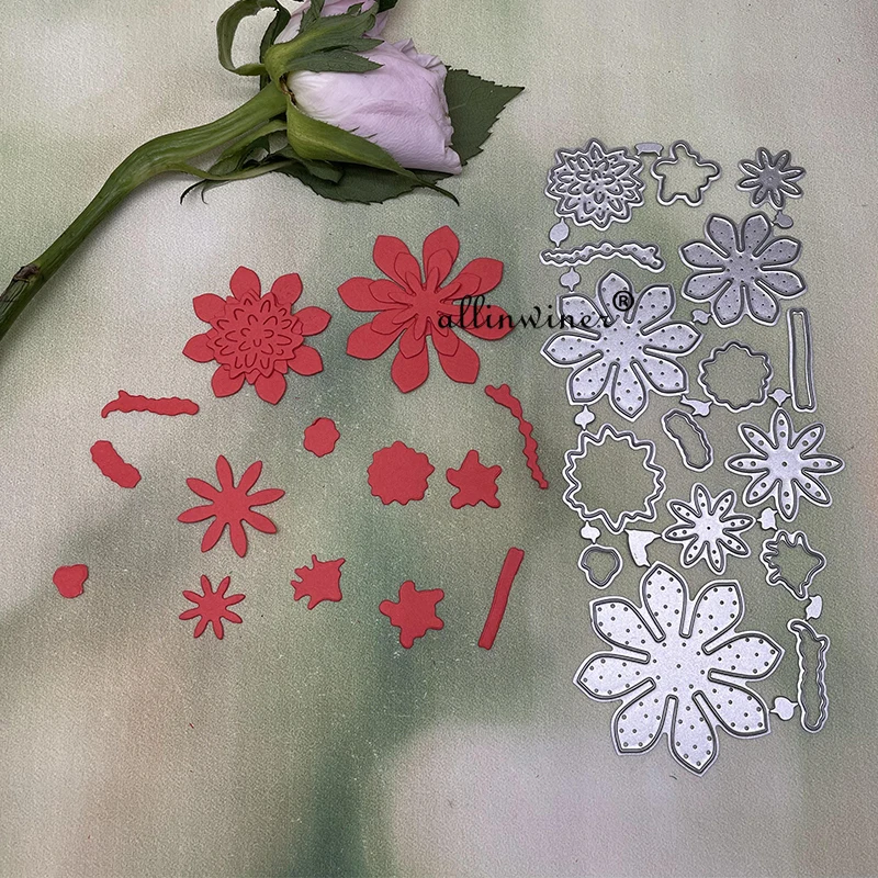 

Множество цветов, металлические трафареты для высечки, высечка для «сделай сам», скрапбукинг, альбомная бумага, тиснение