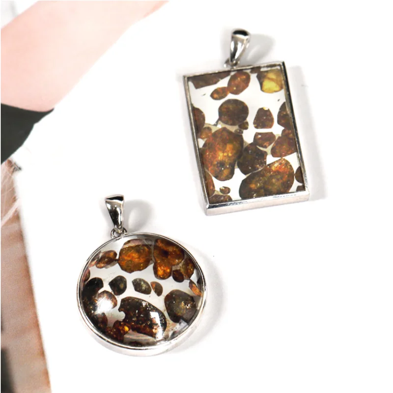 Подвеска из железа с российским метеоритом подвеска небесным железом Seymchan