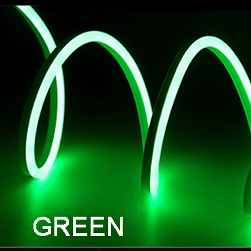 Green 220V неоновая Светодиодная лента светильник веревка светильник лента 120led/M IP67 Водонепроницаемый гибкие Фея светильник ing наружного и внутреннего Lighting - Испускаемый цвет: Green