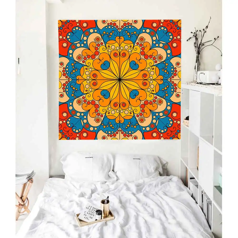 Simsant Mandala Tapestry Hippie Bohemian Galaxy Psychedelic Flower Wall Hanging Tapestries for Living Room Bedroom Home Decor | Дом и сад