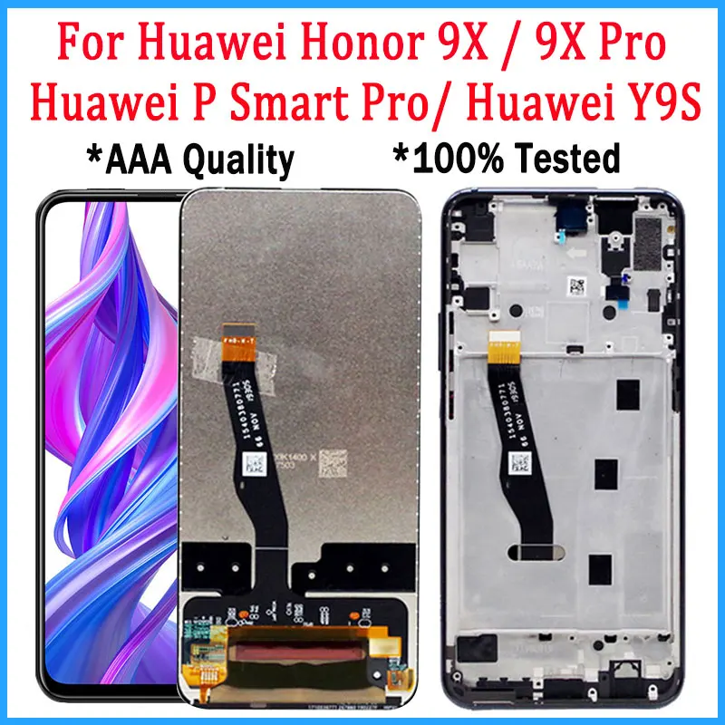 ЖК дисплей для Huawei Honor 9X Pro дигитайзер сенсорного экрана в сборе Y9S / P Smart запасные