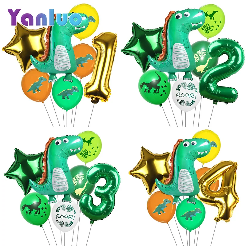 7 шт./лот вечерние воздушные шары с динозавром Детские для дня рождения