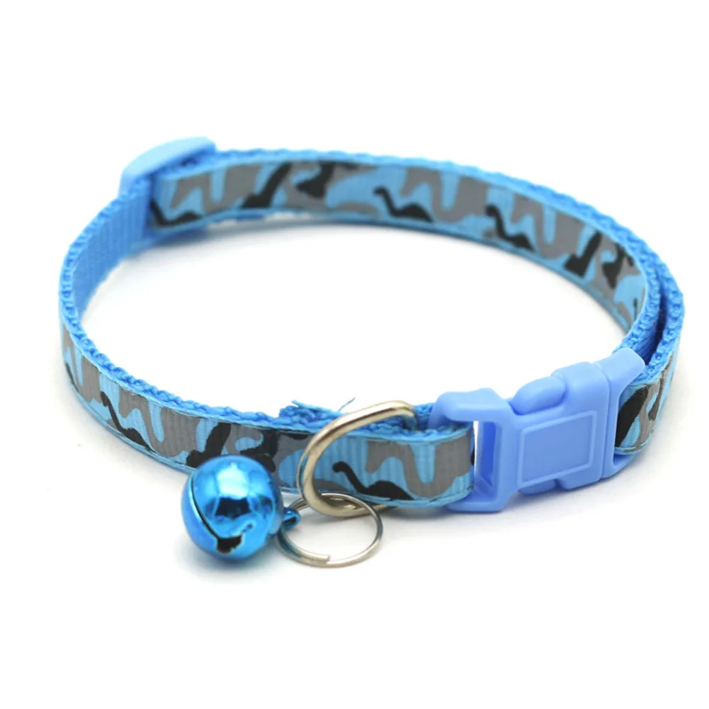 

1PC Colorful Pet Supplies Cat Collar With Bell Adjustable Buckle Collar Cat Pet Supplies Cat Accessories Collar Small Dog Collar