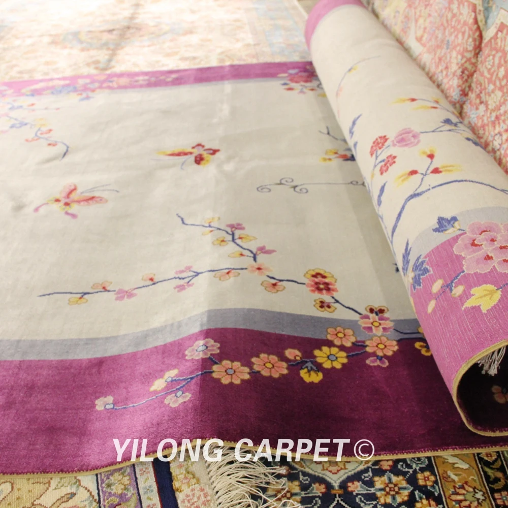 YILONG 4 'x 6' ручной работы китайский художественный Декор шелковый ковер богатый