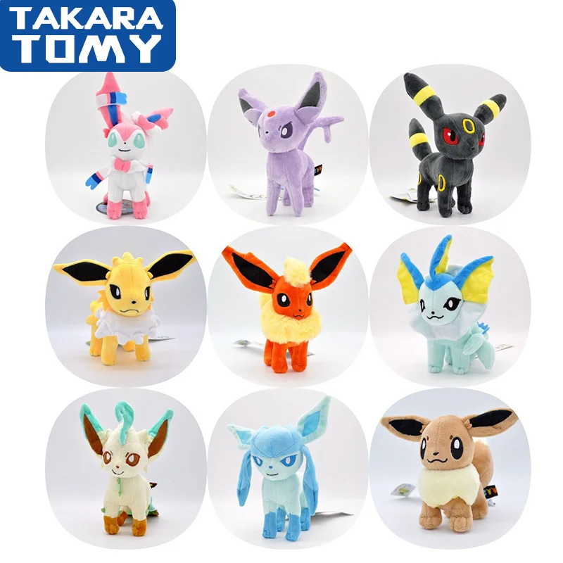 

15 см-20 см Kawaii Pokemon Pikaqiu Плюшевые игрушки мультфильм Eevee Sylveon Charizard Psyduck мягкая кукла детские подарки