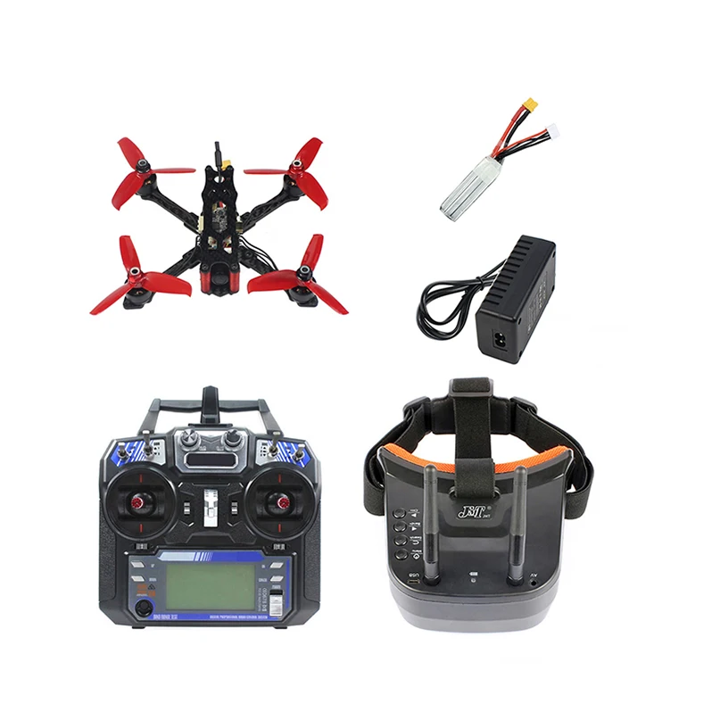

Полный комплект гоночный Квадрокоптер DIY RTF 145 мм RC FPV F405 OSD 2-3S 1306 3100KV двигатель 2,4G T-Lite TX 1200TVL HD-камера очки